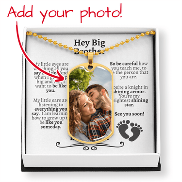 Hey Big Brother Morse Code Necklace - Love You This Much